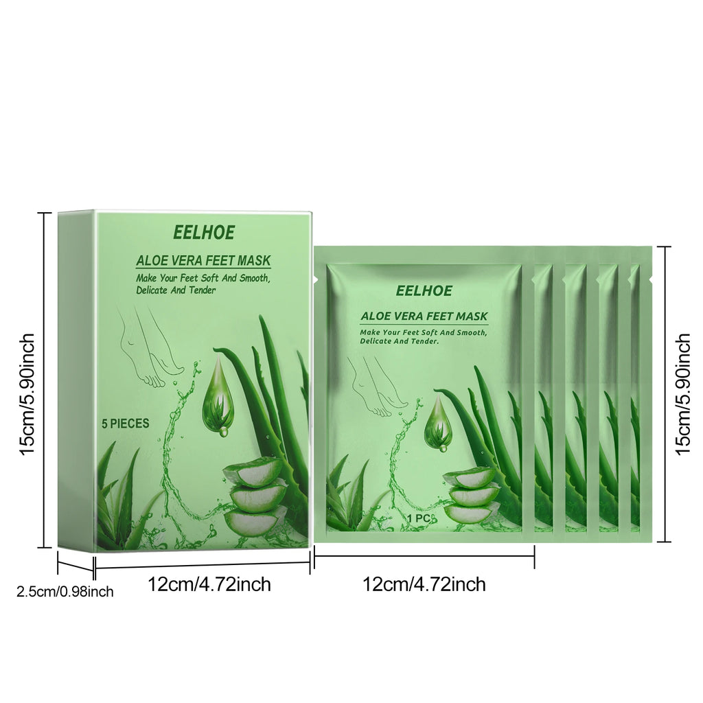 Aloe Vera Feet Mask Moisturizing Exfoliating Feet Mask Anti Drying Crack Remove Dead Skin Hydrating Foot Skin Care Foot Mask Zpaxo