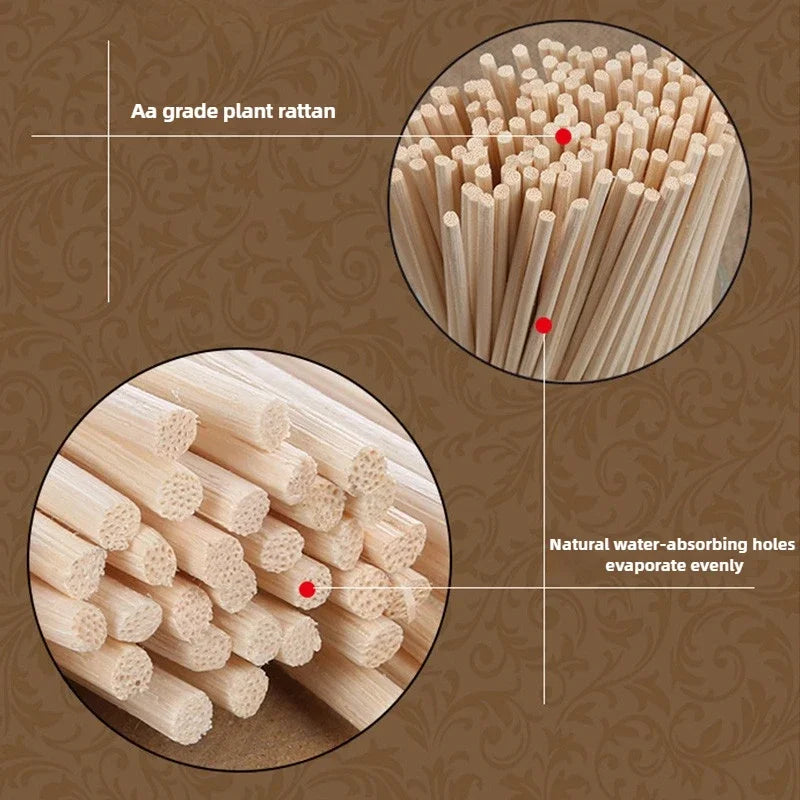 10/20/50pcs Natural DIY Wood Stickes Handmade Extra Thick Rattan Aromatherapy Diffuser Refill Sticks Woodworking Rattan Stick Zpaxo