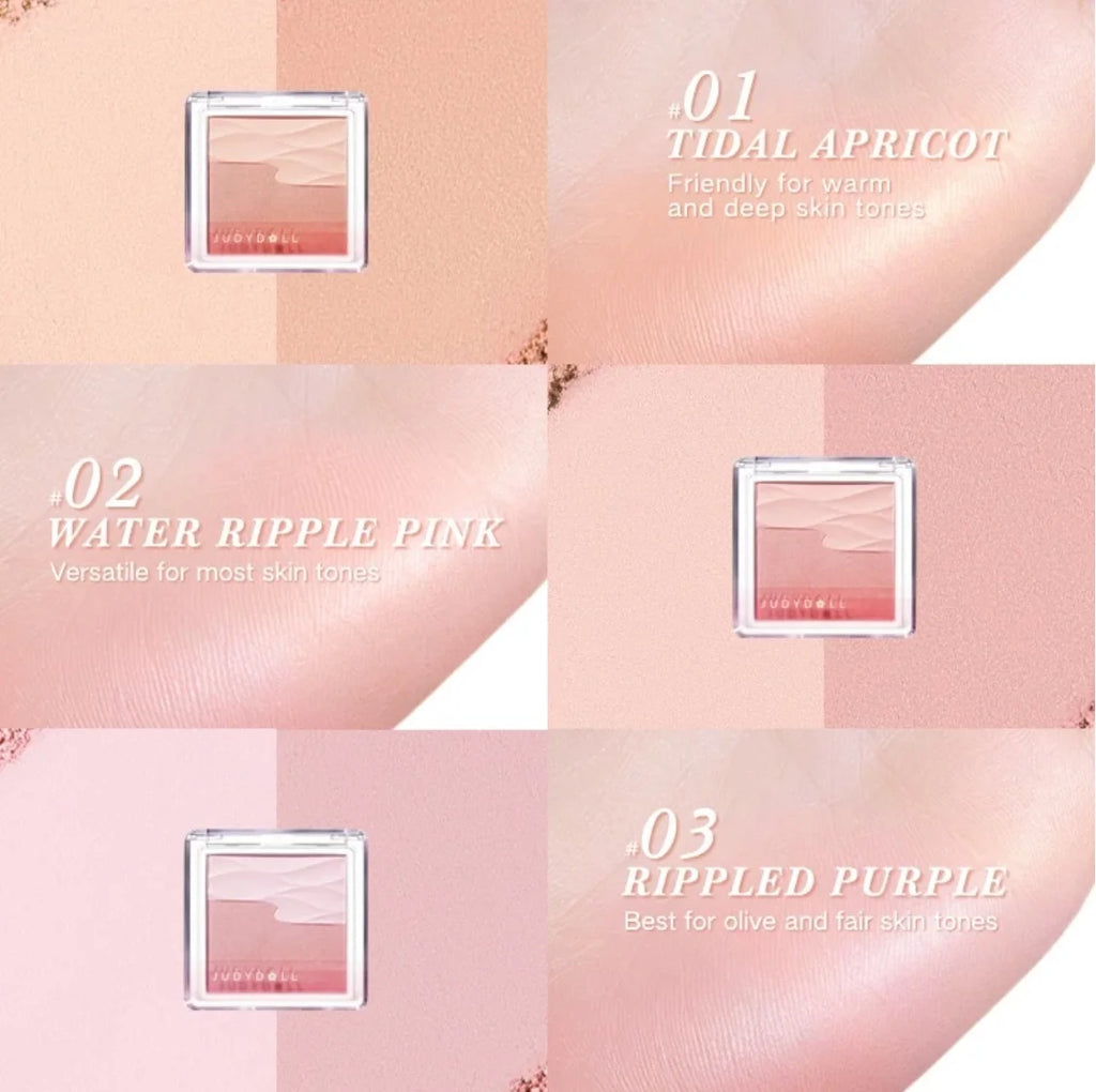 Judydoll Water Satin Glow Blush Layered Water-satin Blends Vivid Zpaxo