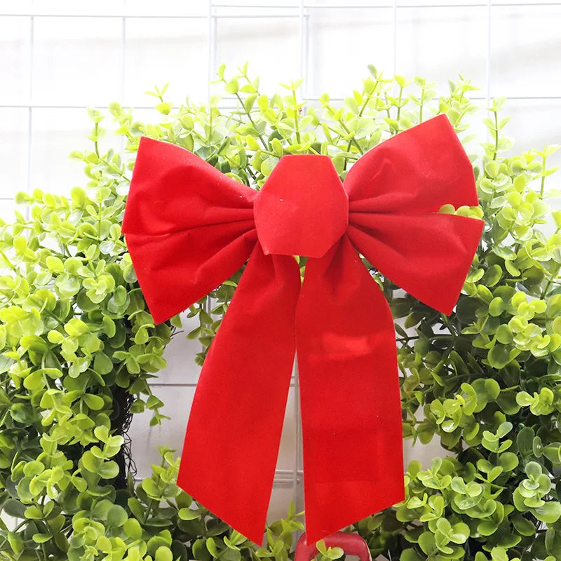 Large Red Velvet Christmas Bow – Tree Topper & Door Wreath Decor