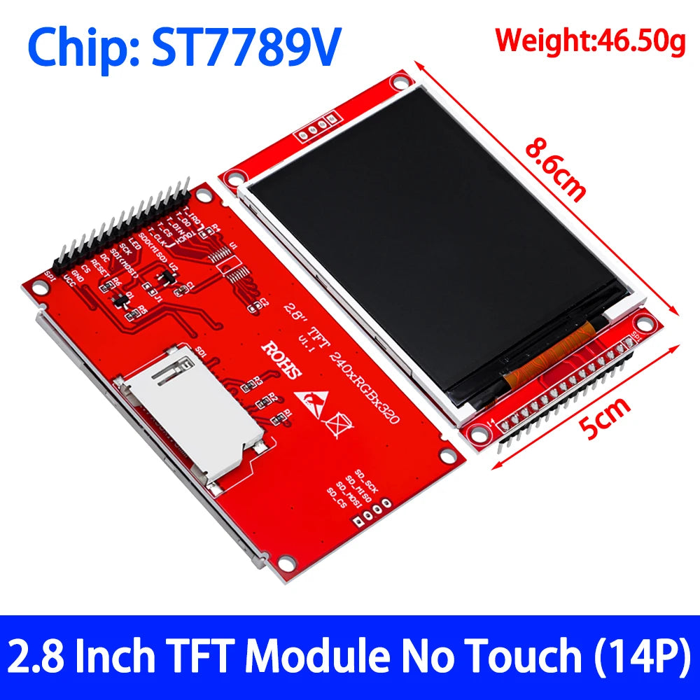 1 44 8 2 TFT Full Screen LCD Module ILI9341 Driver Interface SPI Zpaxo 2.8 TFT ST7789