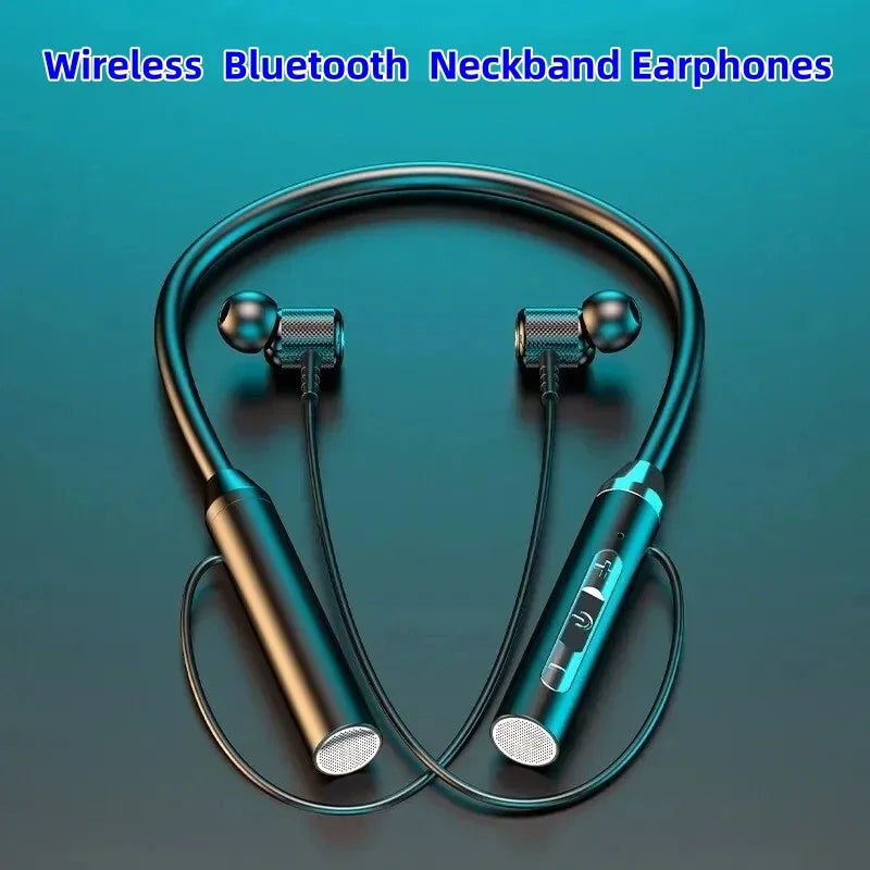 Wireless Headphones Bluetooth 5 0 Neckband Earphones Silicone Hifi 9D