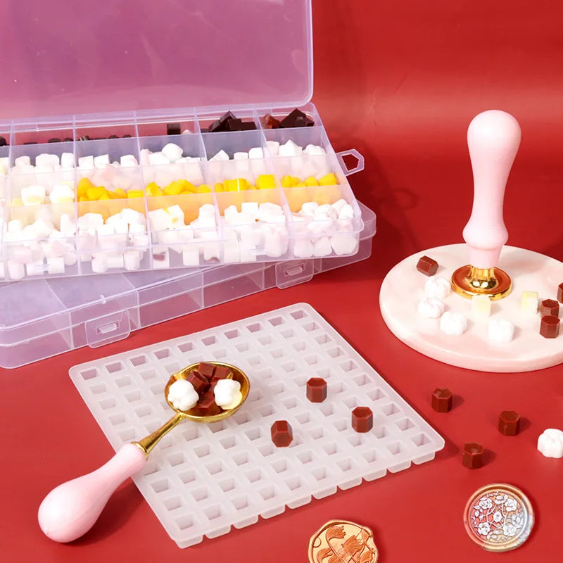 100-Cavity Mini Cat Paw Square Round Silicone Mold Wax Seal Stamp Scrapbooking Tools Earrings Pendant Jewelry Art Craft Mold Zpaxo
