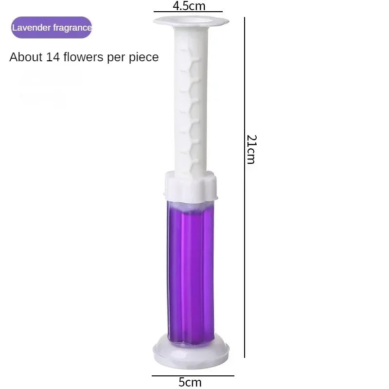 3 Toilet Cleaner Gel Flower Efficient Aromatic Deodorant Disinfection Zpaxo 3 pcs purple