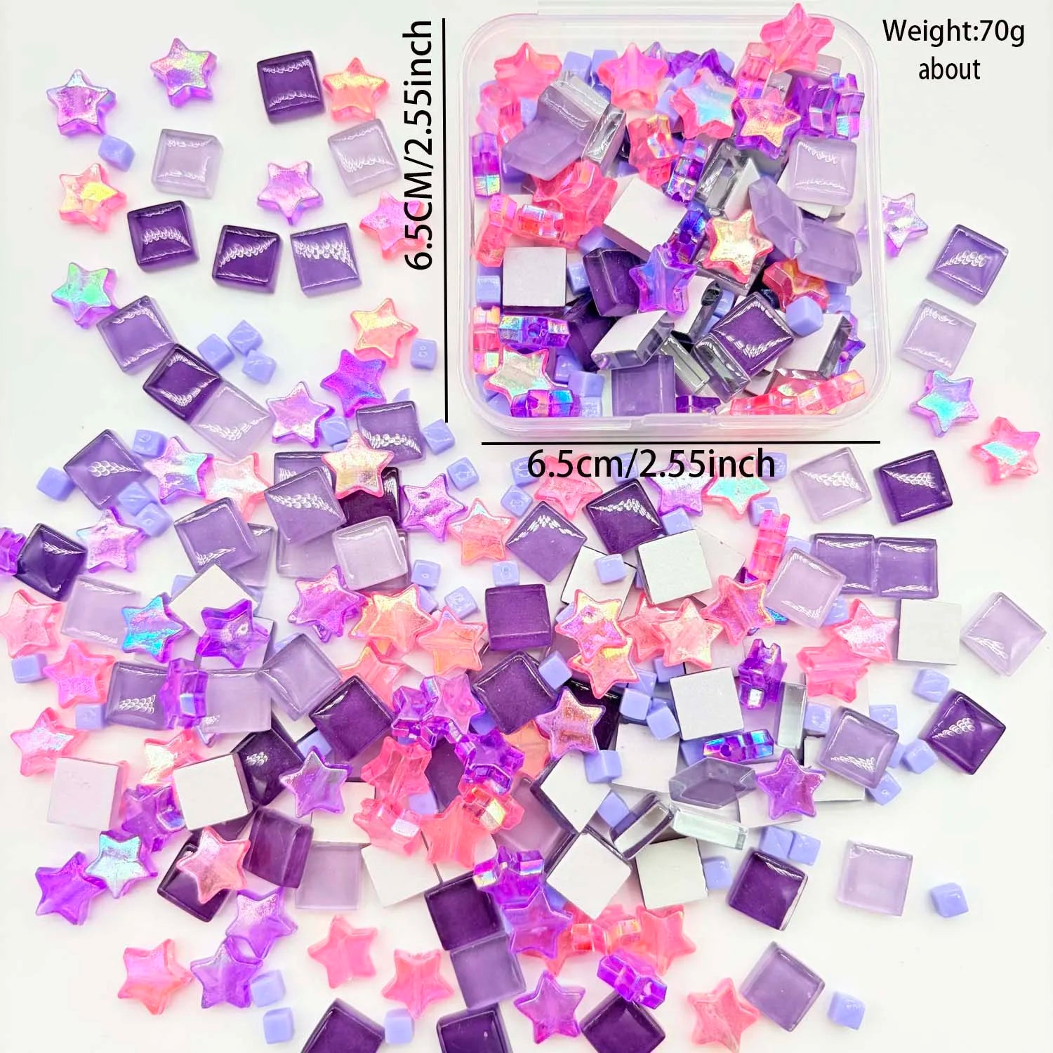 1 Box Glitter Multicolor Mosaic Tiles Handmade Craft Mosaic Crystal Glass Supplies Art Mosaic Making Home Decor Zpaxo A