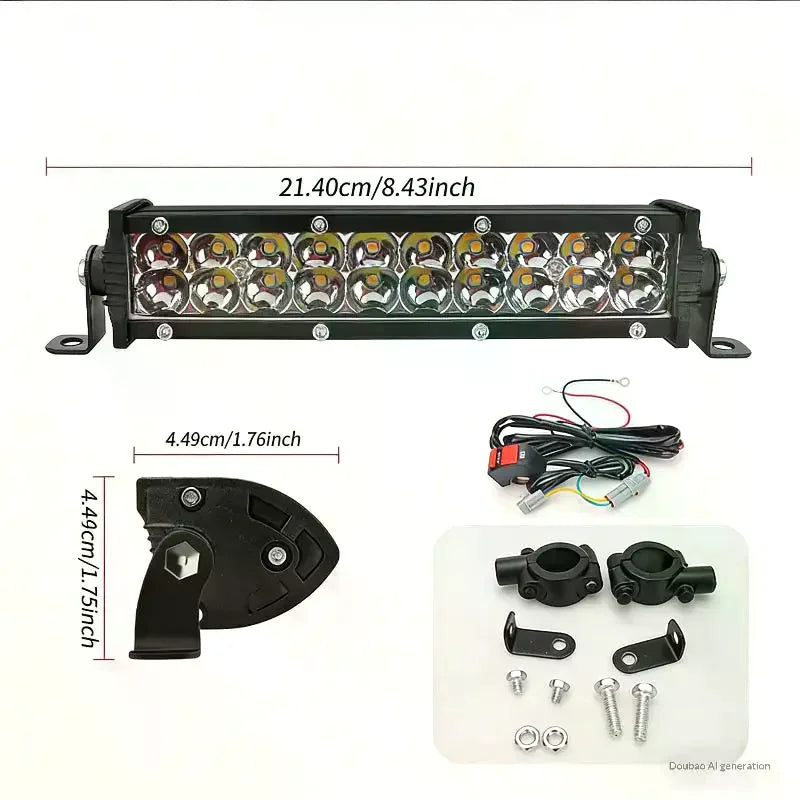 8.5" Slim LED Light Bar 60W 6000lm – IP67 Off-Road Work Light