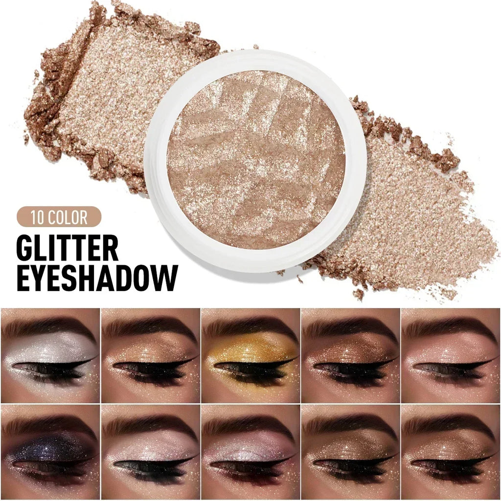 Monochrome Nude Highlights Eye Shadow Mud Mashed Potato Bright Mirror Crystal White Pearl Light Glitter Eyeshadow Palette Zpaxo