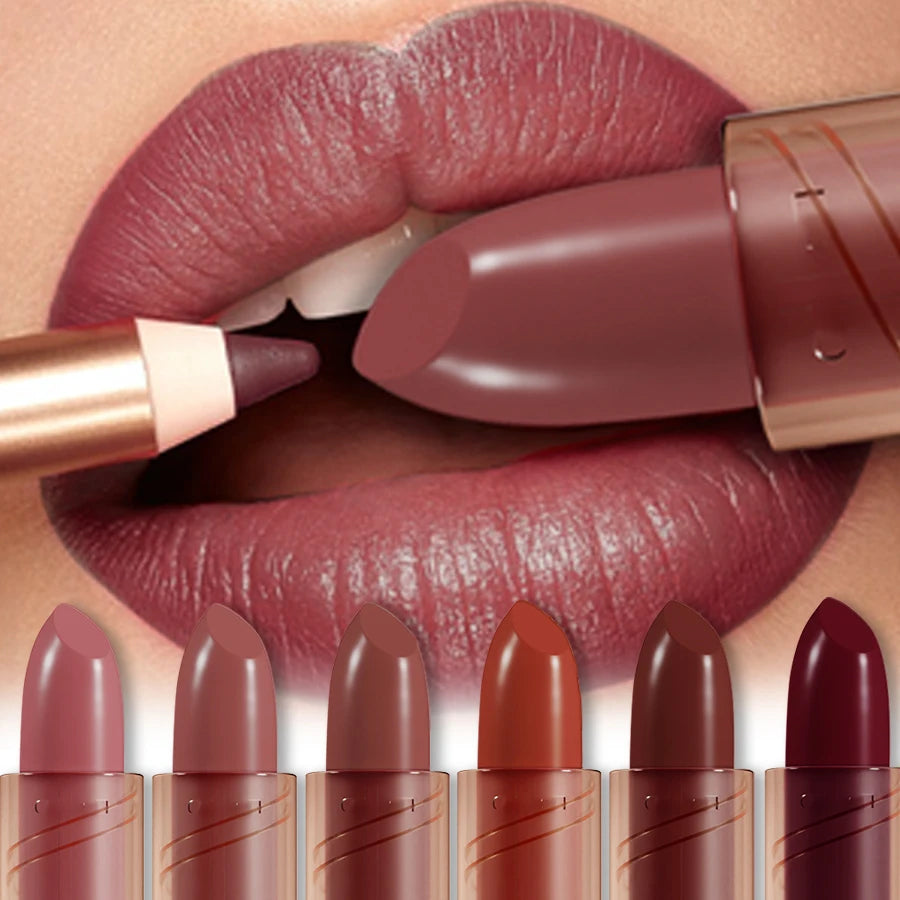 14-Color Matte Lipstick Non-fading Long-lasting Velvet Finish Smooth