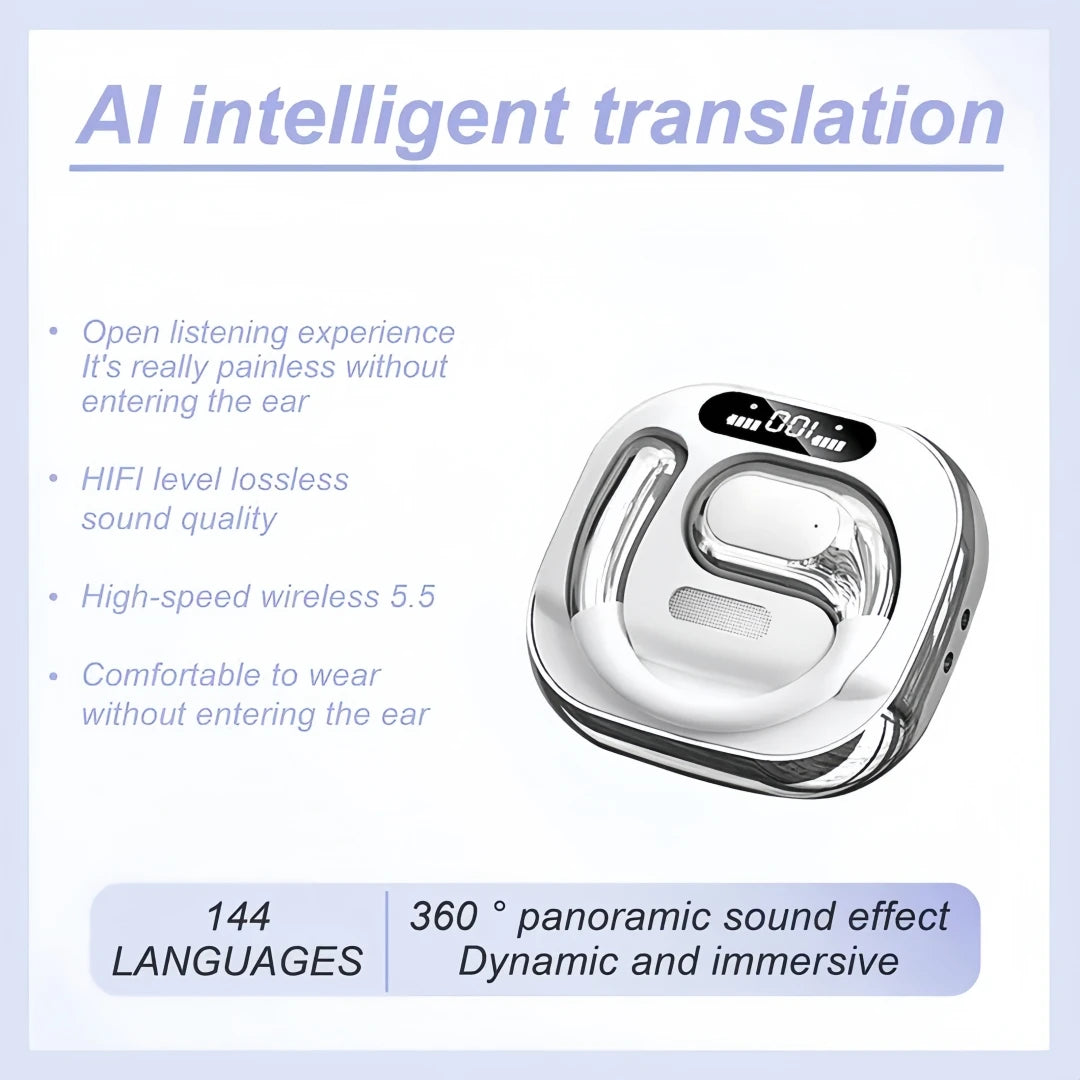 Translation Earbuds Real Time AI 144 Language Translator Audifonos Zpaxo WHITE China Mainland