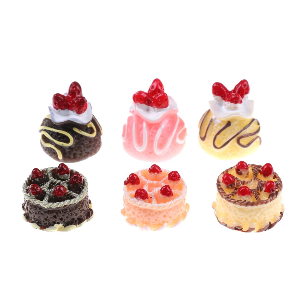 DIY Resin Strawberry Cake Adorable Miniature Cakes Cabochons Phone