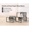 Large Shoe Storage Boxes Organizers Clear Plastic Stackable Rack