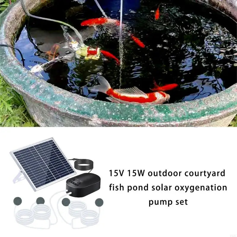 Solar Operated Pond Aerator Enhancing Oxygen Supply Device Outdoor