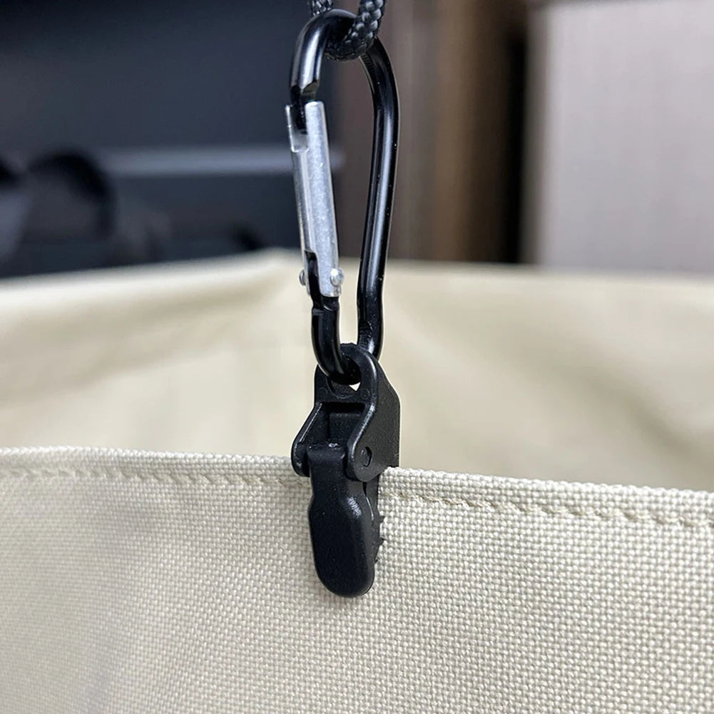 Camping Tarp Clips Carabiner Hanging Hooks Outdoor Tent Windproof