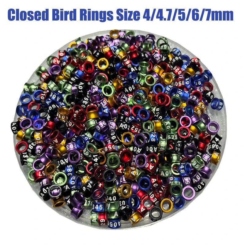 Digital Bird Foot Rings Inner Diameter 4 7 5 6 Aluminum Pigeon Parrot