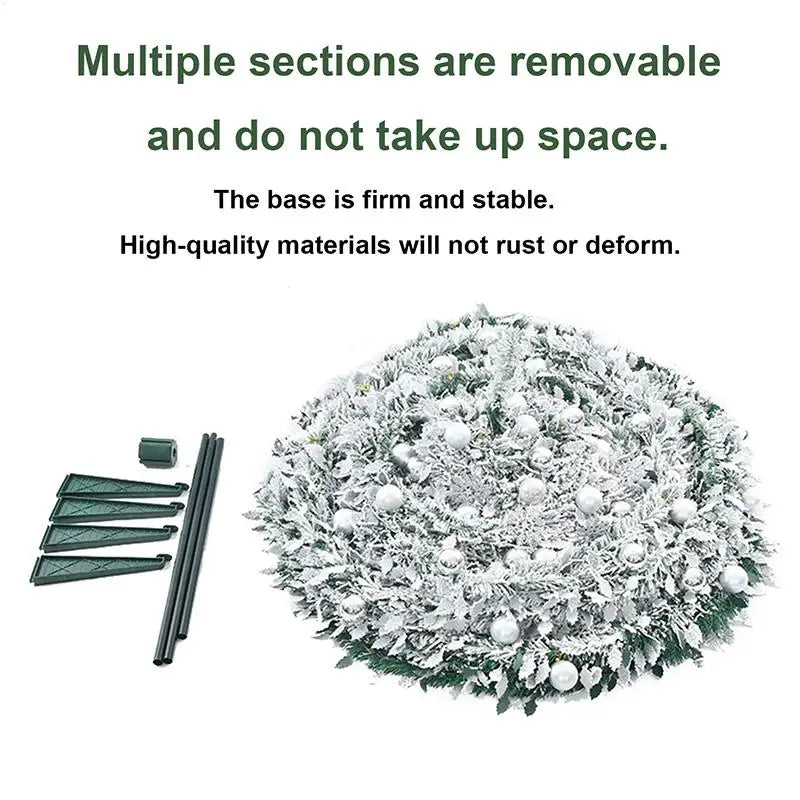 1 8m Pop-up Christmas Tree Foldable Tinsel Flocking Decoration Snow