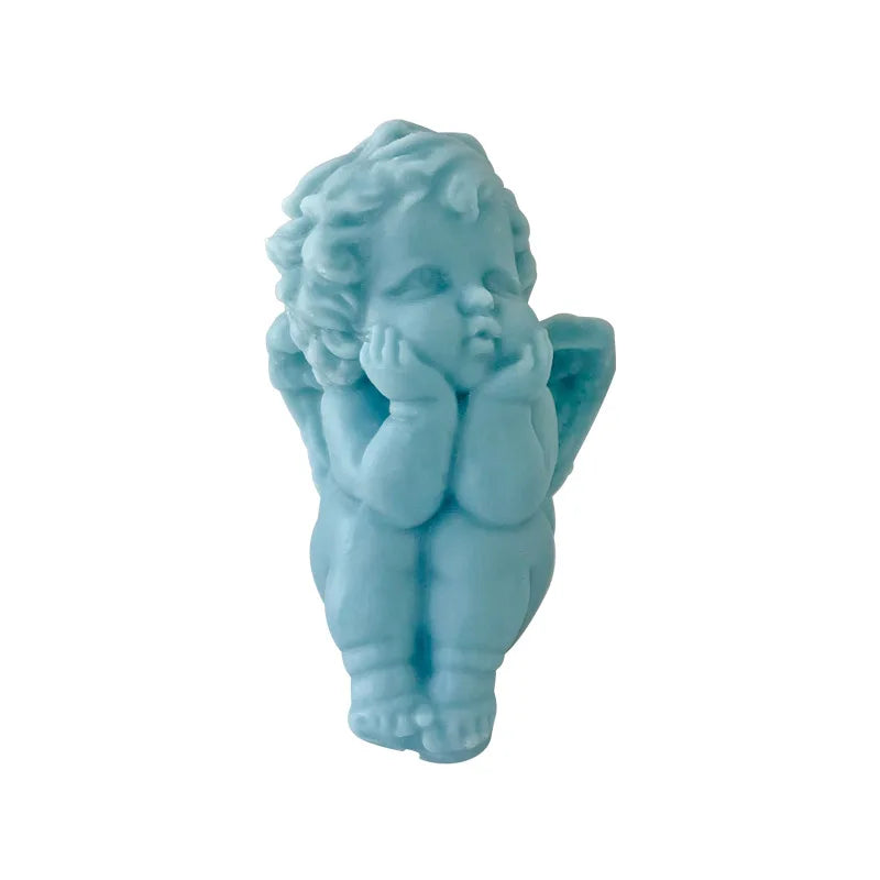 3D Angel Candle Silicone Mold DIY Aromatherapy Soap Candles Wax Plaster Polymer Clay Craft Ornament Making Mold Home Decor Zpaxo