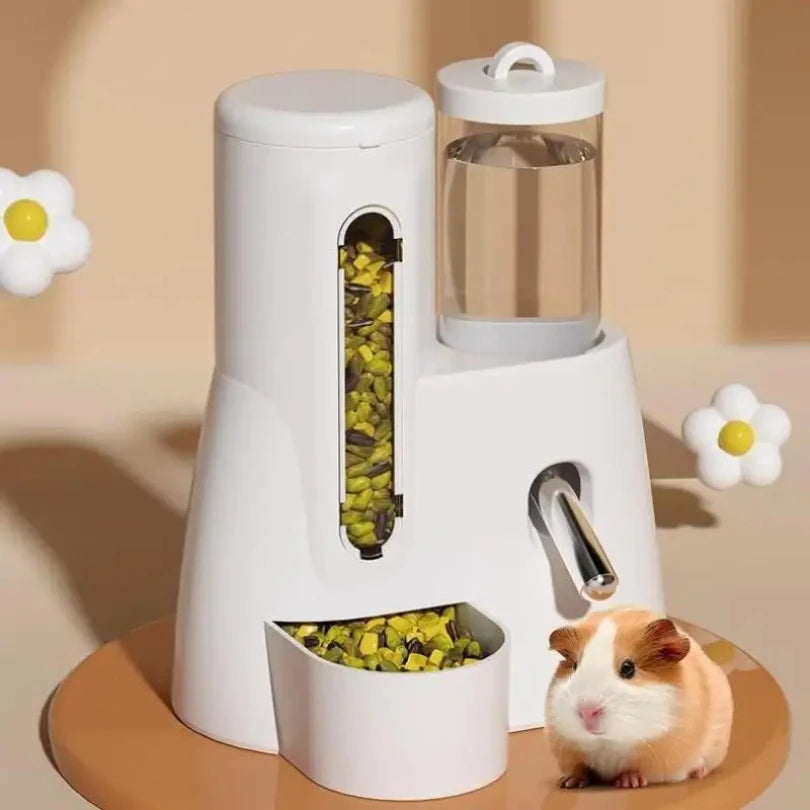 2-in-1 Hamster Feeder & Waterer – Leakproof Auto Dispenser Pet Feeder Waterer Zpaxo