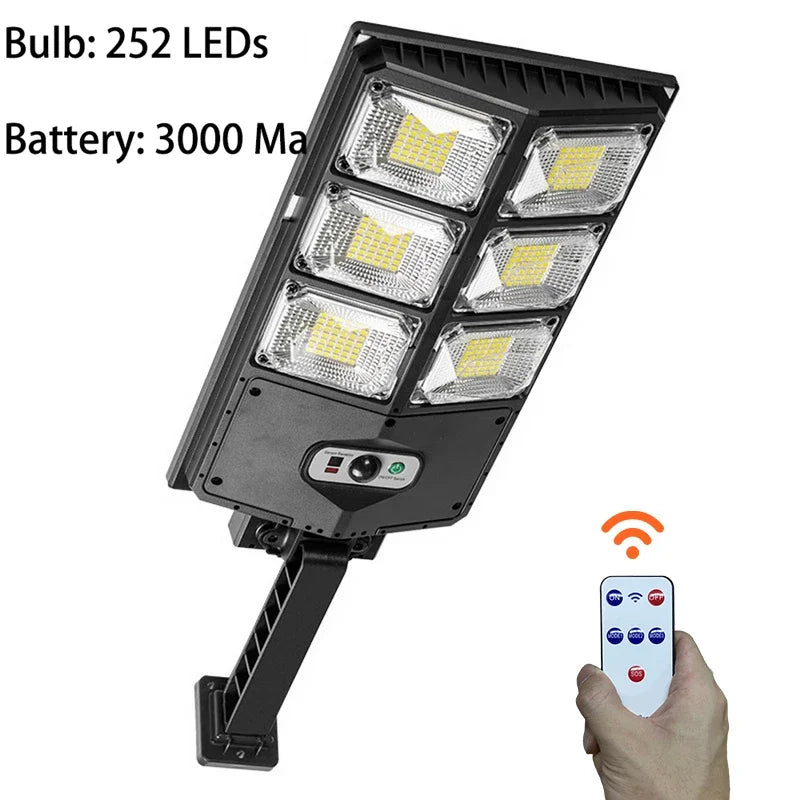 Outdoor Solar Street Light 504 336 240 LEDs Power Sensor Remote Zpaxo 252LED-B3 China Mainland