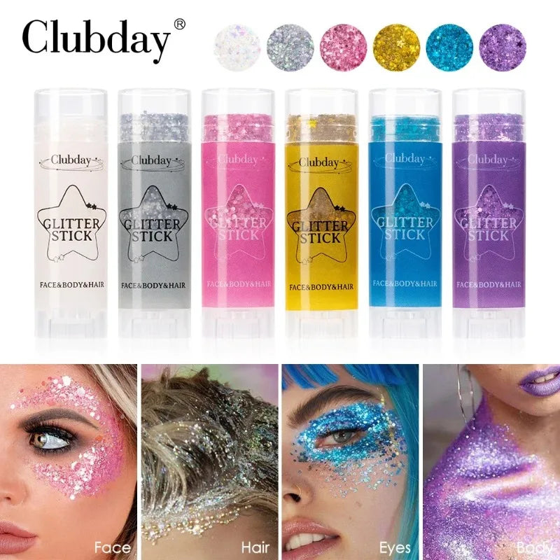 Sparkling Sequins Glitter Gel Stick Highgloss Shine Pearl White Pink