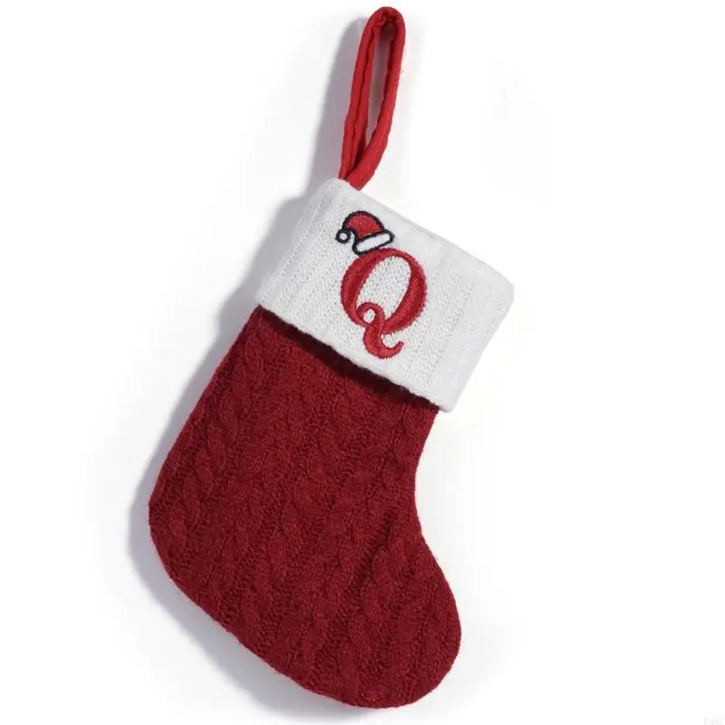 Holiday Knitted Christmas Letter Stocking Decorations Individualized