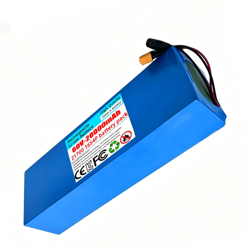 New 21700 16S4P 100% Original 60V 20Ah 21700 Li-ion Battery Pack 16S4P with BMS 0-2000W for High-power 67.2V Motorcycle Tricycle Zpaxo