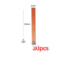 30-Pack Wooden Candle Wicks with Clip Base – Smokeless Candle Making Candle Making Wicks Zpaxo 15mm x 150mm