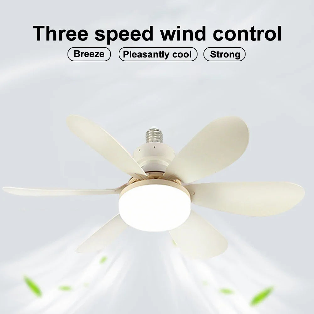 E26/E27 Base Home-use Quietly Ceiling Fan with 40W LED Night Light Wireless Remote Stepless Dimming Smart Ceiling Fan Lights Zpaxo