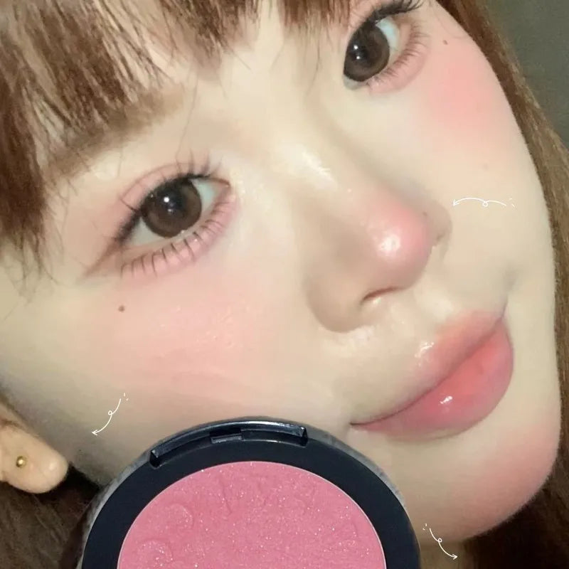 Monochrome Blush Matte Shimmer Natural Cheek Brightening Face