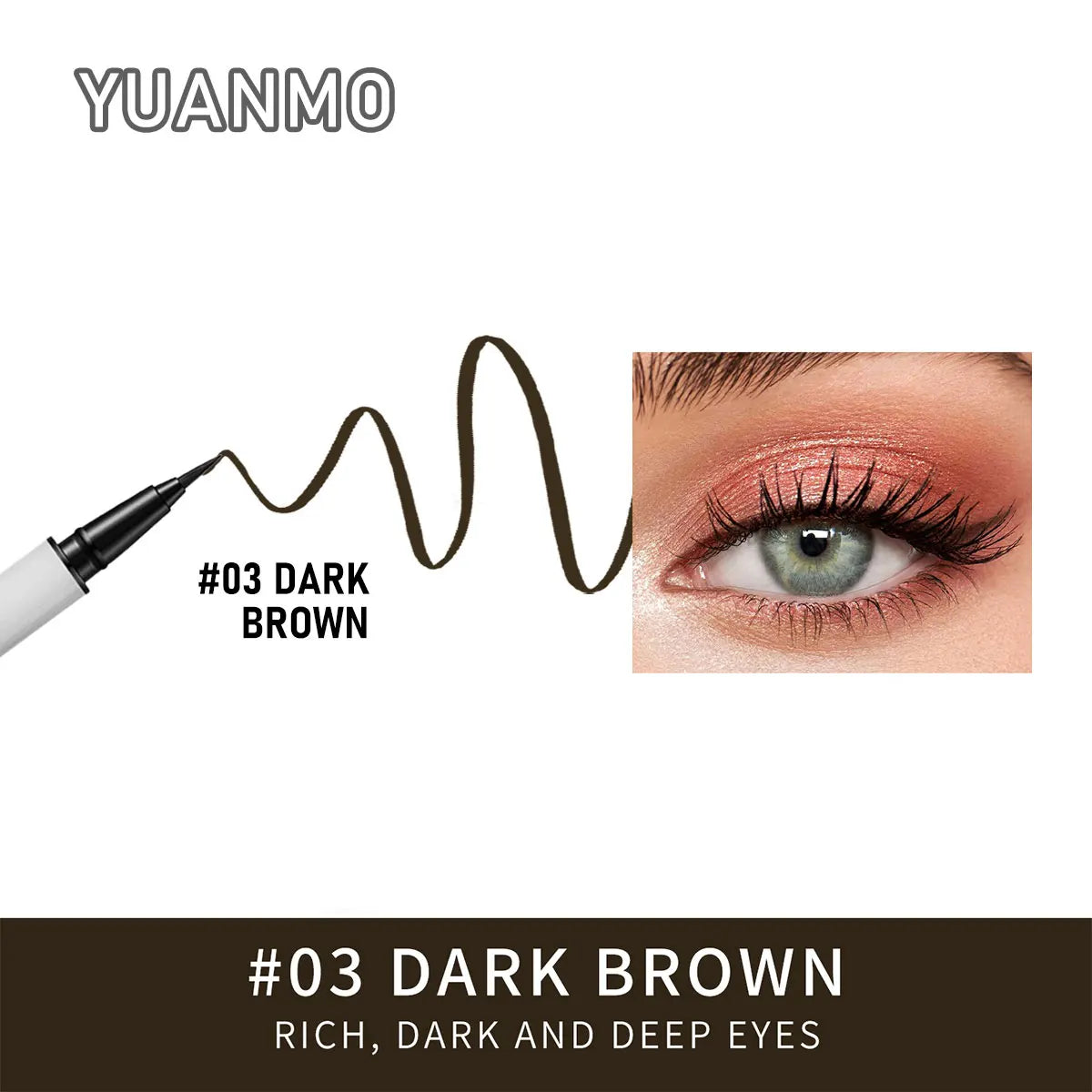Long-lasting smooth matte finish, water-resistant and stain-resistant, liquid eyeliner pen eye makeup eyeliner cosmetic product Zpaxo 03