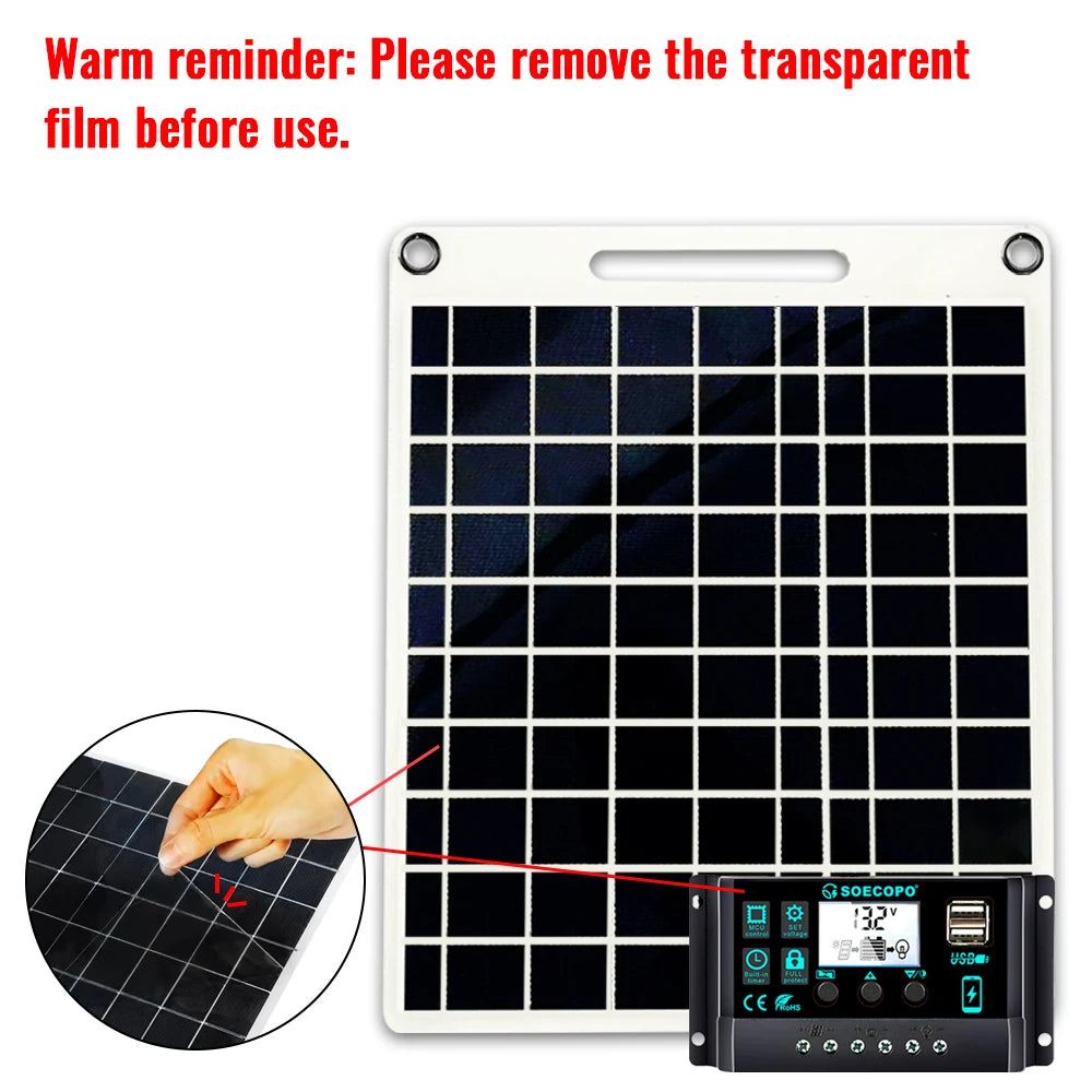 1000W Solar Panel 100A Smart Controller Portable Mono Home RV Camping