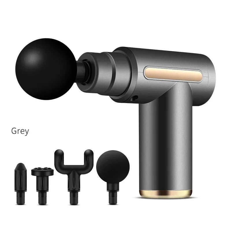 2024 Portable Fascia Gun Body Back Neck Leg Electric Frequency Impact Zpaxo Grey