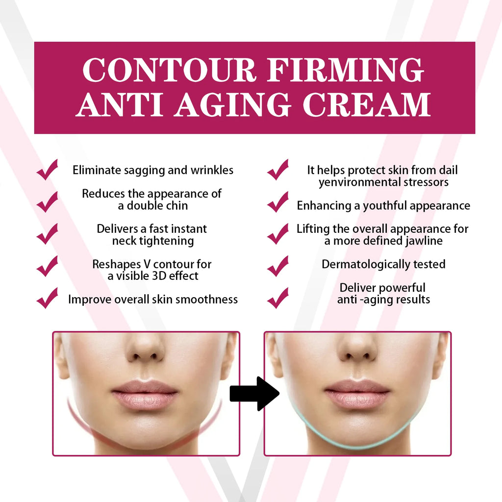 V-Shape Face Slimming Cream Remove Double Chin Firming Lifting Face Line Fat Burning Anti Aging Beauty Massage Care Products Zpaxo