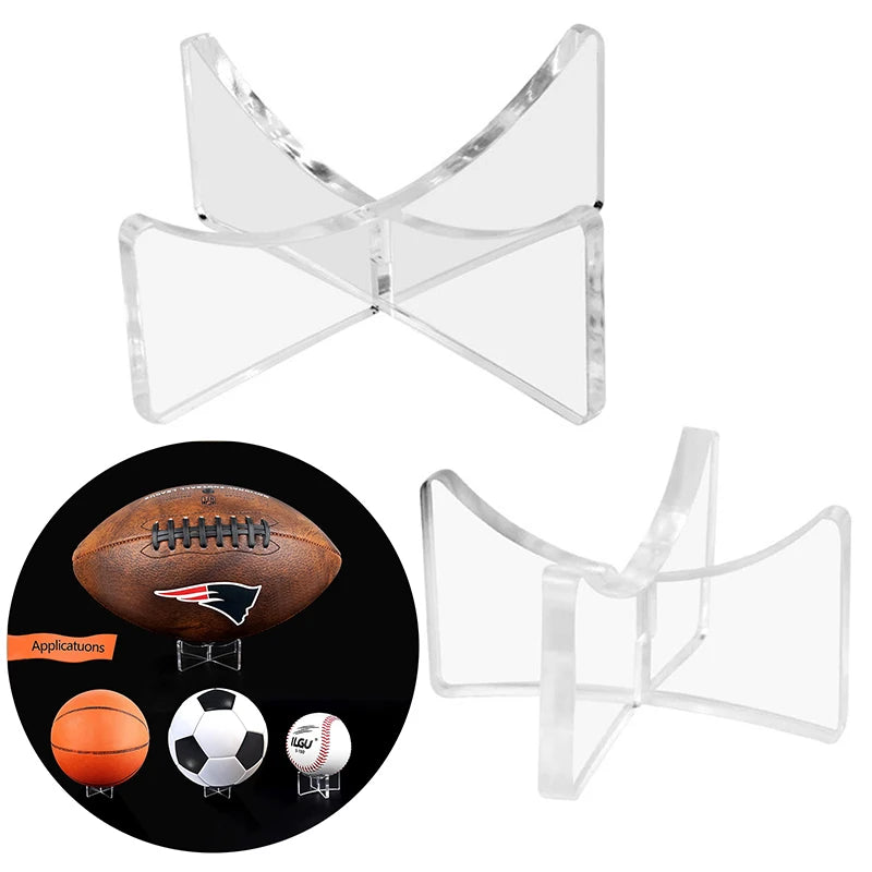 Acrylic Football Display Stand Basketball Deskstop Ball Support