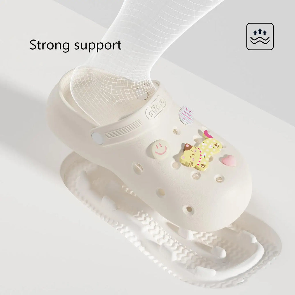 SHAJI Cloud Feel Closed Toe Clogs Women Summer EVA Thick Sole Non