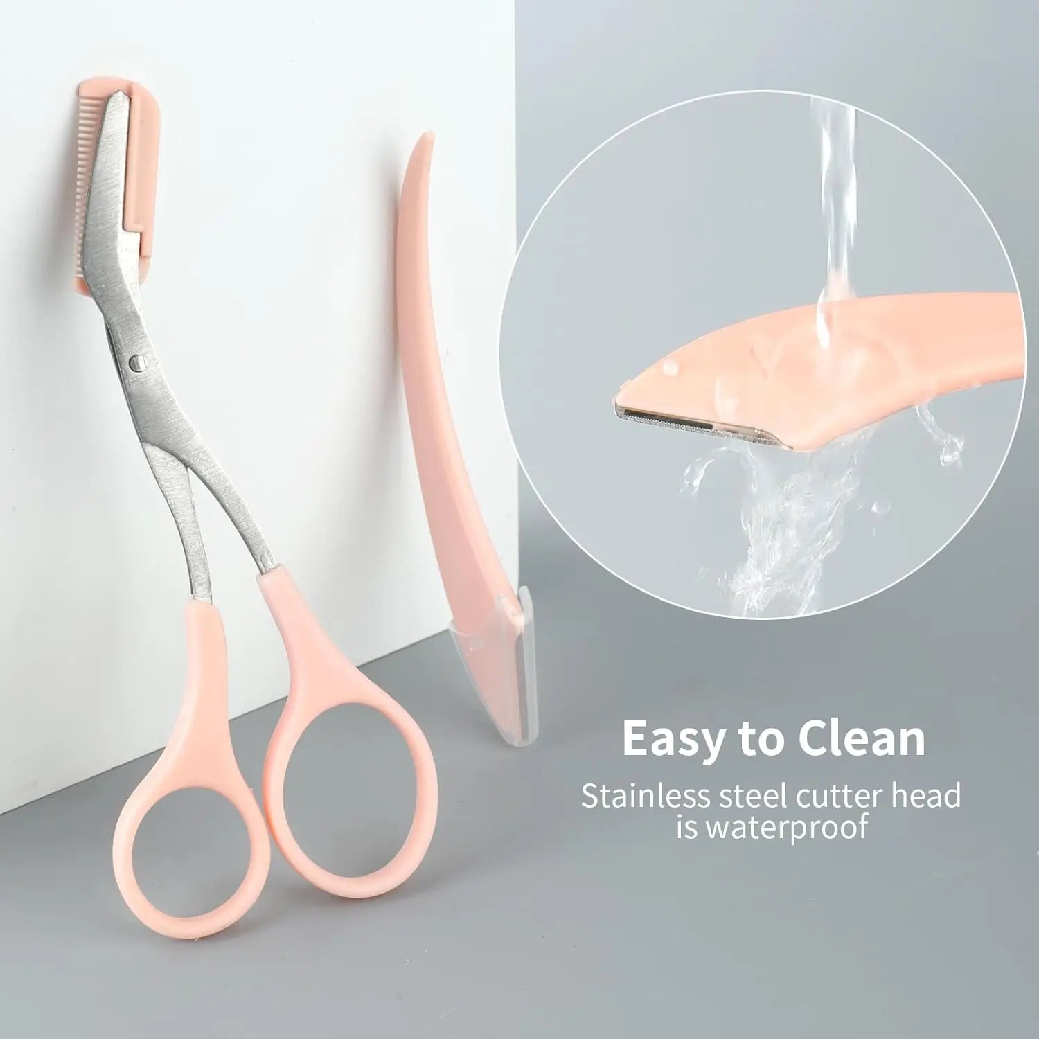 Precision Eyebrow Trimmer Set – Scissors, Comb & Razor
