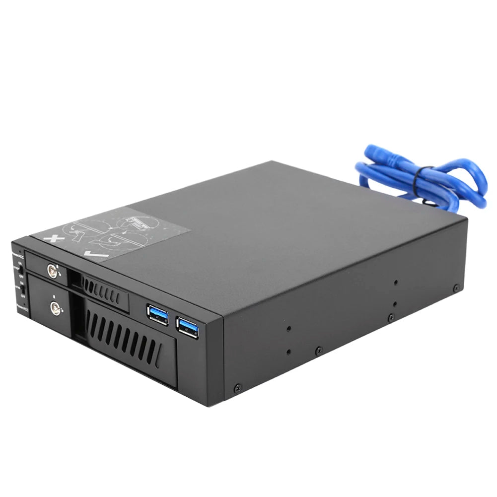 2 5 3 Hard Drive Enclosure Disk Mobile Rack Case Dual Optical