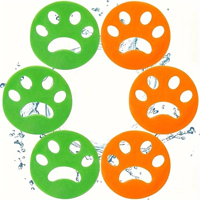 Cat Claw Silicone Hair Remover 4pcs Washing Machine Clothes Dust Hair Collector Double-Sided Reusable Washable Cleaning Tools Zpaxo 6pcs