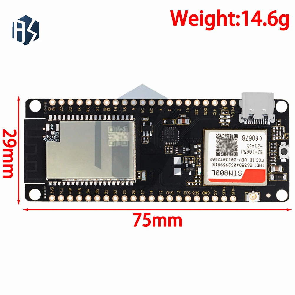 TTGO T-call V1 3 ESP32 Wireless Module SIM Antenna Card SIM800L GSM Zpaxo