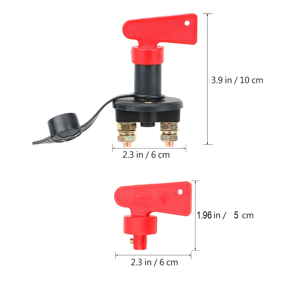 1 Removable Keys Car Battery Disconnect Switch Accessories Truck Boat