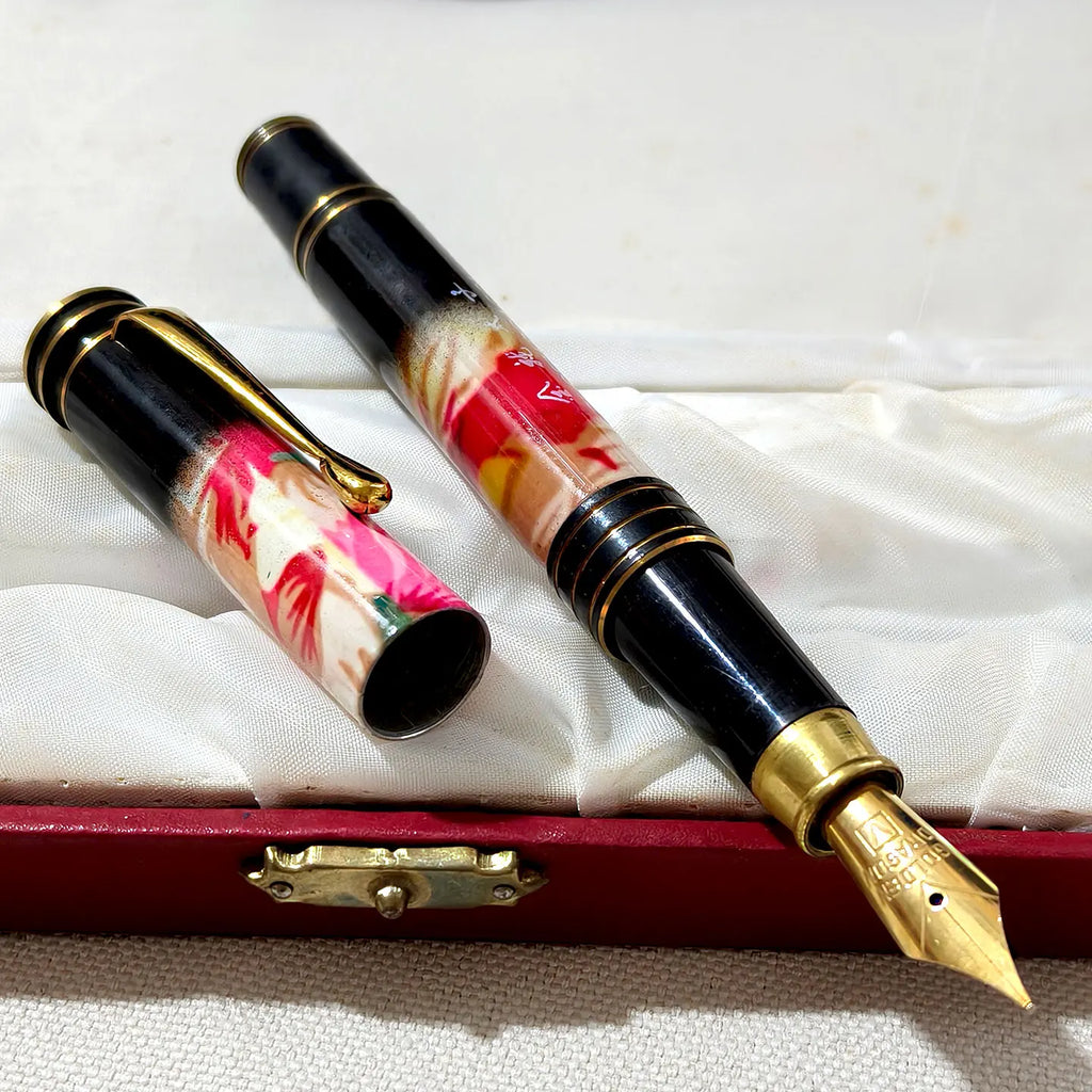 Rare Out-of-Print 1990s Dandong Factory Golden Dragon Prince Pen, Thick Barrel Metal Copper Collectible, Large Pen Zpaxo