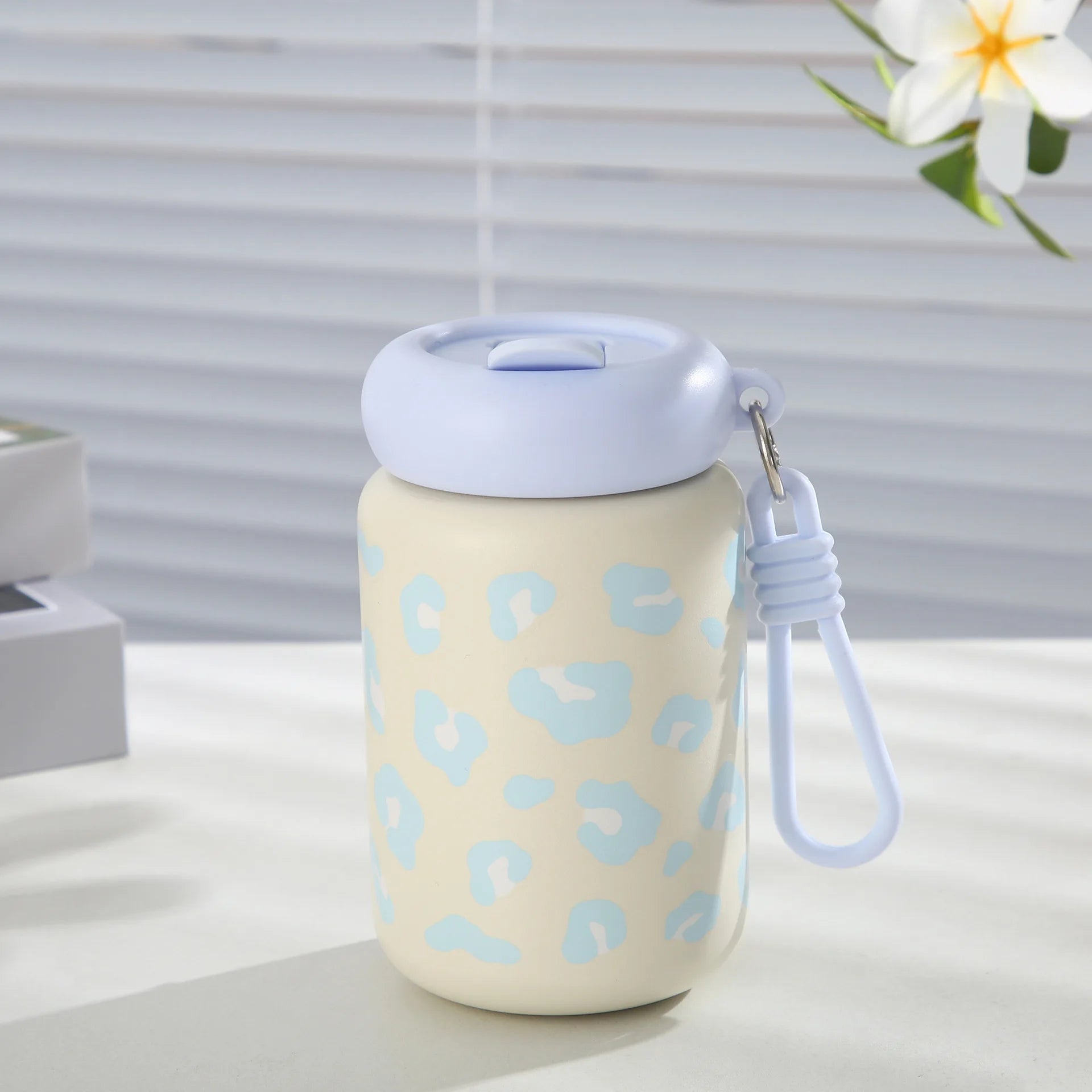 350ml Leopard Print Insulated Cup – 304 Stainless Steel Travel Insulated Travel Cup Zpaxo Blue 350ml