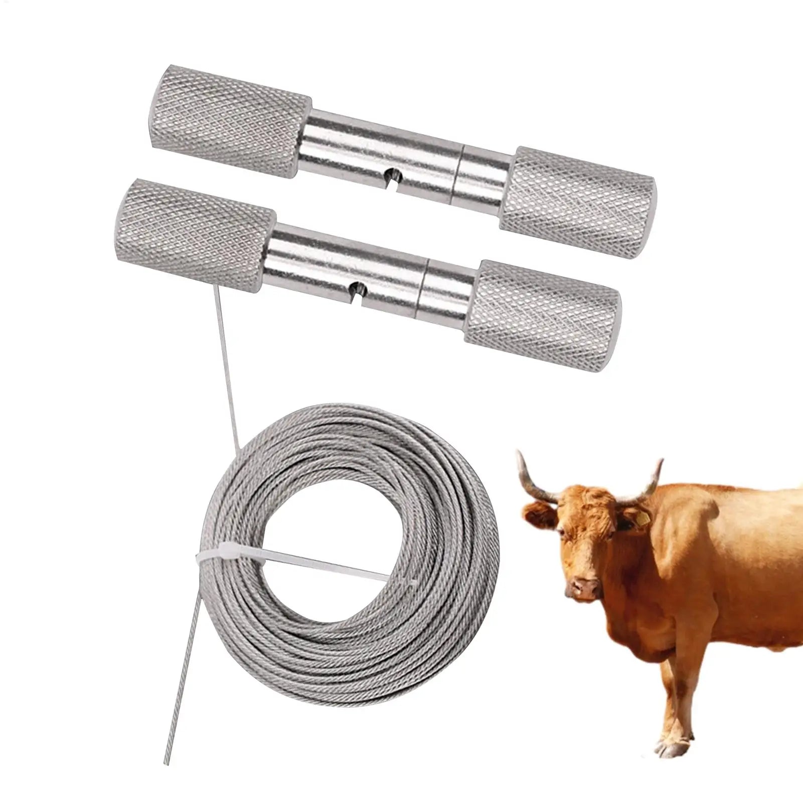 Dehorning Wire Saw Stainless Steel Cutting String Saw With Handles Dehorning Tool Wire Saw For Farm Yard Camping Picnics Garden Zpaxo Default Title
