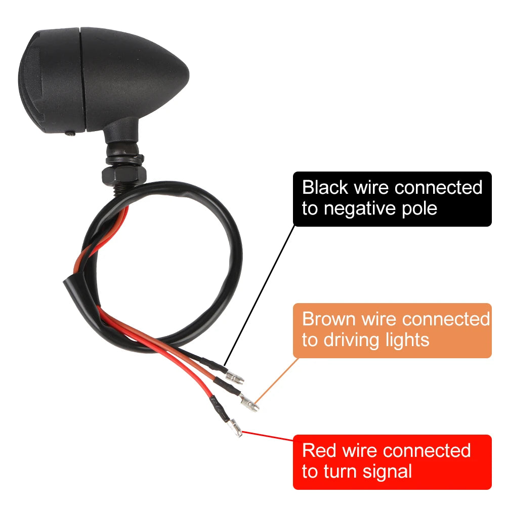 Metal Honda Suzuki Cafe Racer Flasher Halogen Turn Signal Retro Fence