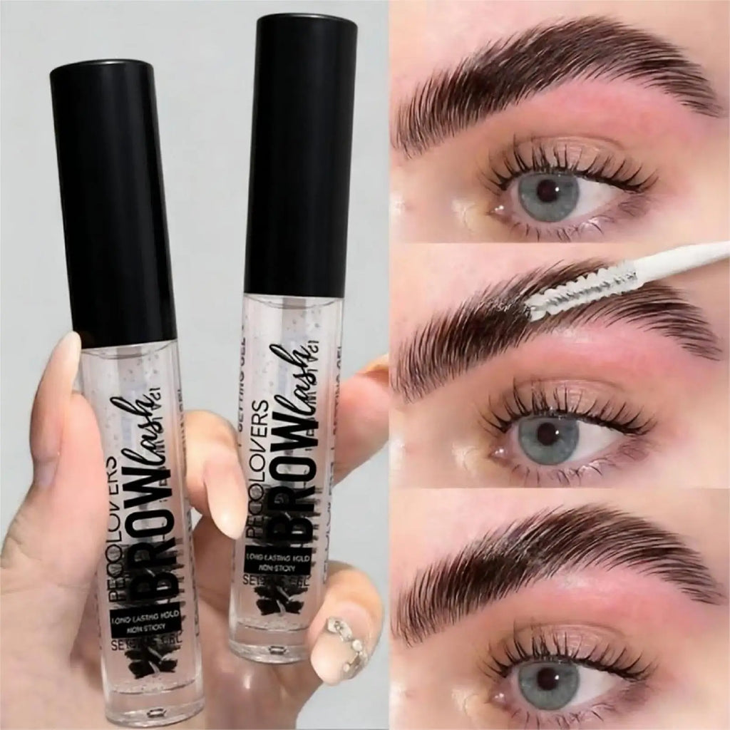 2PCS/Set 3D Eyebrow Shaping Gel-Lightweight Clear, Long-Lasting Waterproof Sweatproof Quick-Dry, Transparent Texture Zpaxo