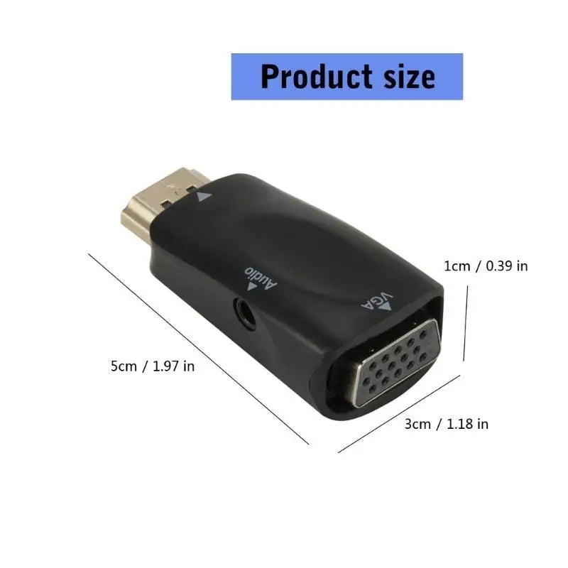 652F Compactly HDTV VGA Converter 1080P Resolution Audios Support Zpaxo