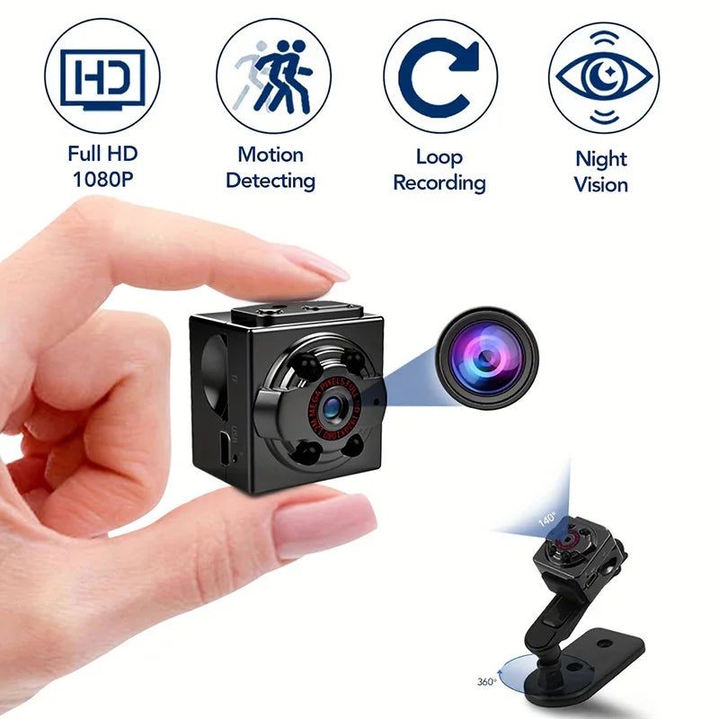 Mini Camera HD 1080p Portable Small Cam Night Vision Motion Detection