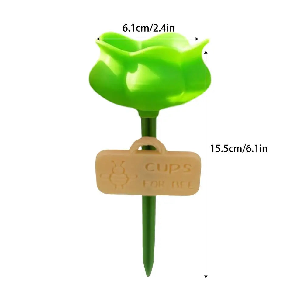 Bee Water Station Flower Shape Drinking Cup Insect Waterer Butterfly