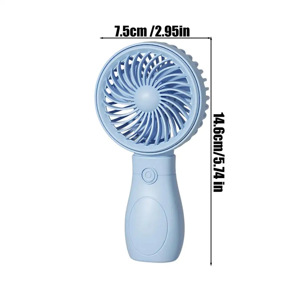 Mini Handheld Fan Low Noise 3 Speed Adjustable Portable Small Desk