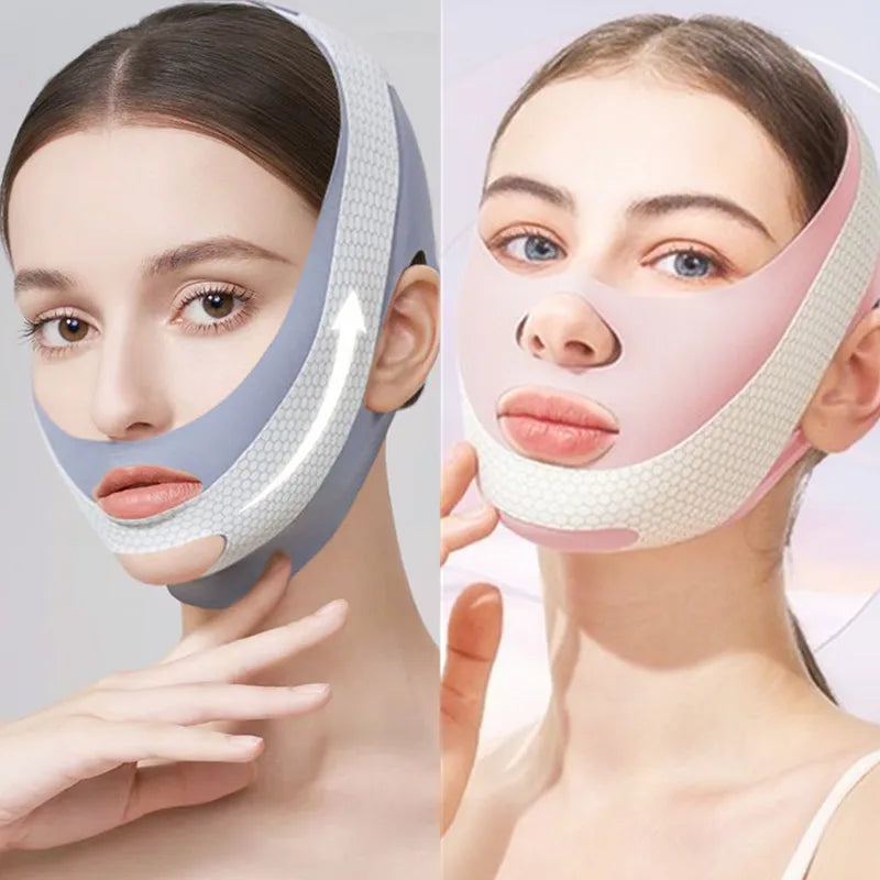 Face-Lift With Sleep Face V Shaper Facial Slimming Bandage Relaxation Shape Lift Reduce Double Chin Face Thining Band Massage Zpaxo
