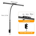 Computer Monitor LED Desk Lamp 5-Colour Temperature Stepless Dimming Flexible Gooseneck Ra80+ Eye-caring Home Reading Table Lamp Zpaxo USB Table Lamp 10W